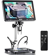 Hayve DM12 10.1'' HDMI Digital Microscope, 2000X Coin Microscope with IPS Screen, 20MP Soldering ...