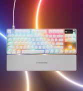 SteelSeries Apex Pro TKL Gen 3 White OmniPoint 3.0 Switches — Adjustable Actuation — Rapid Trigge...