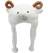 GADMEXILY Plush Sheep Animal Hat for Halloween Christmas, Cozy Funny Hats Costume Novelty Party C...