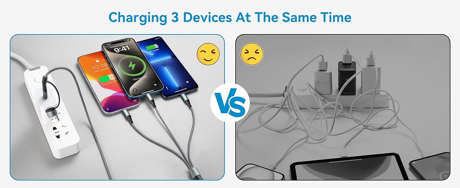 charging cords for multiple devices