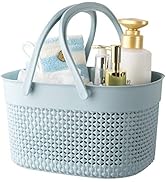 rejomiik Portable Shower Caddy Basket, Plastic Organizer Storage Tote with Handles Toiletry Bag B...
