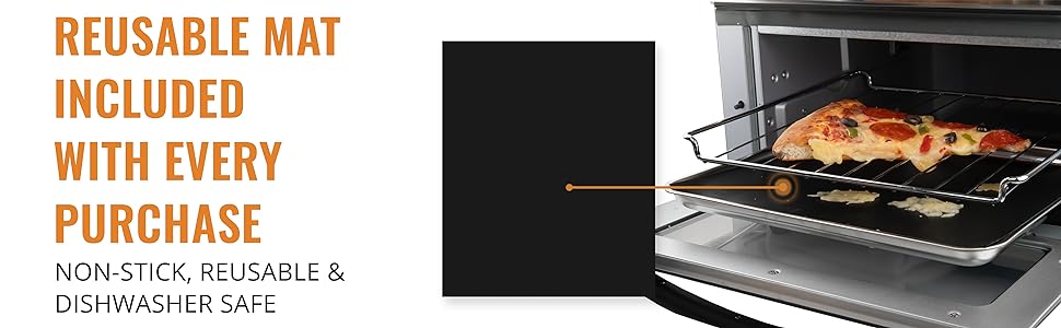 reusable mat for toaster oven included with every purchase