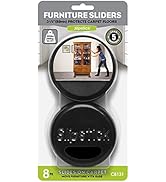 Slipstick 3-1/2 Inch Round Furniture Sliders for Carpet & Rugs (8 Pack) Premium Reusable Furnitur...