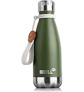 Mollcity Kids Water Bottle-12 oz Stainless Steel Vacuum Insulated Water Bottle for Back to School...