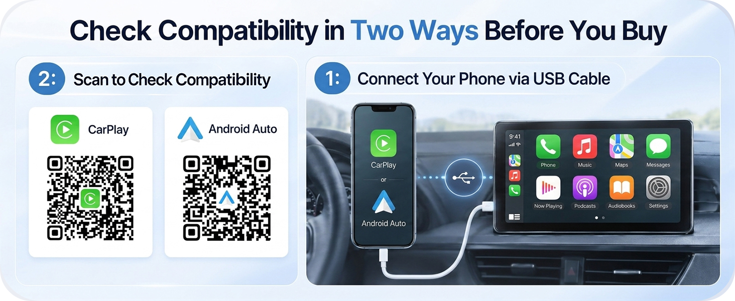 Wireless CarPlay dongle works with compatible vehicles that already support wired CarPlay.