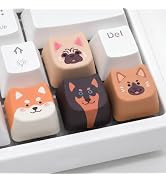 Tapbloom Artisan Keycaps, 4 Keys Cute Custom Cap for MX Keyboard (Dog Set) | Animal Key Caps, Res...