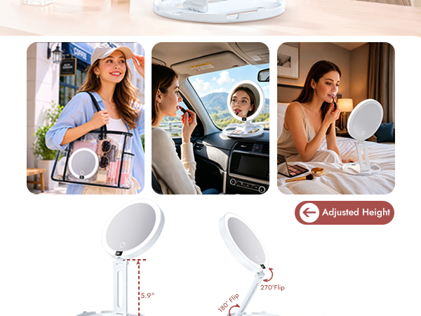 adjustable makeup mirror