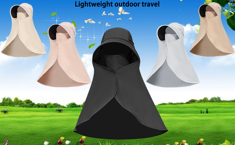Big brim shawl sunscreen hat