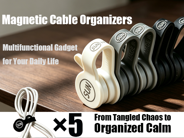 cable clips organizer magnetic cord warps