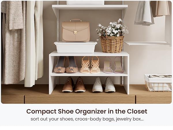 closet white shoe organizers