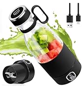 MIAOKE Portable Blender, 6 Blades Juicer Cup for Juice Shakes and Smoothies 350ml Mini Blender wi...