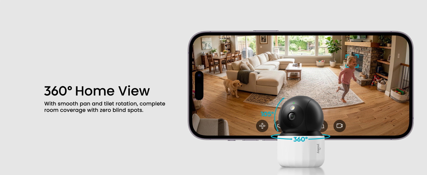 youkey Pan & Tilt Home Camera with 360° View