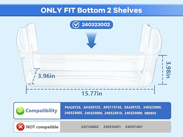 240323002 Refrigerator Door Bin Shelf