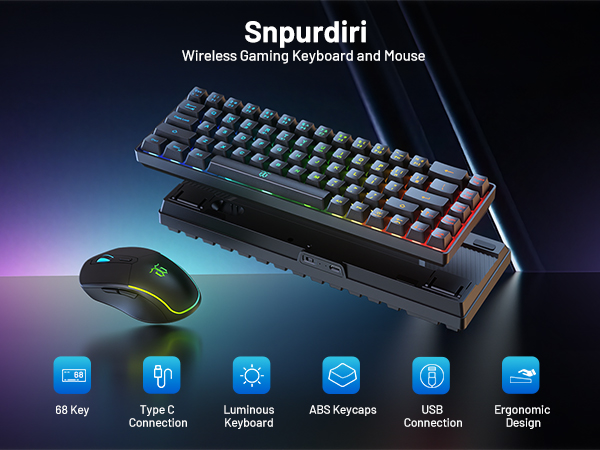 Wireless Gaming Keyboard and Mouse
