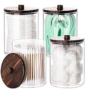 Tbestmax 4 Pack Qtip Holder Bathroom Set, 10 oz Restroom Bathroom Organizers and Storage Containe...