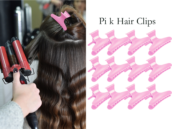 Pink hair clips