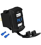 DaierTek Marine USB Rocker Switch 12V Dual Charger Ports 4.2A Socket Outlet Waterproof with Blue ...