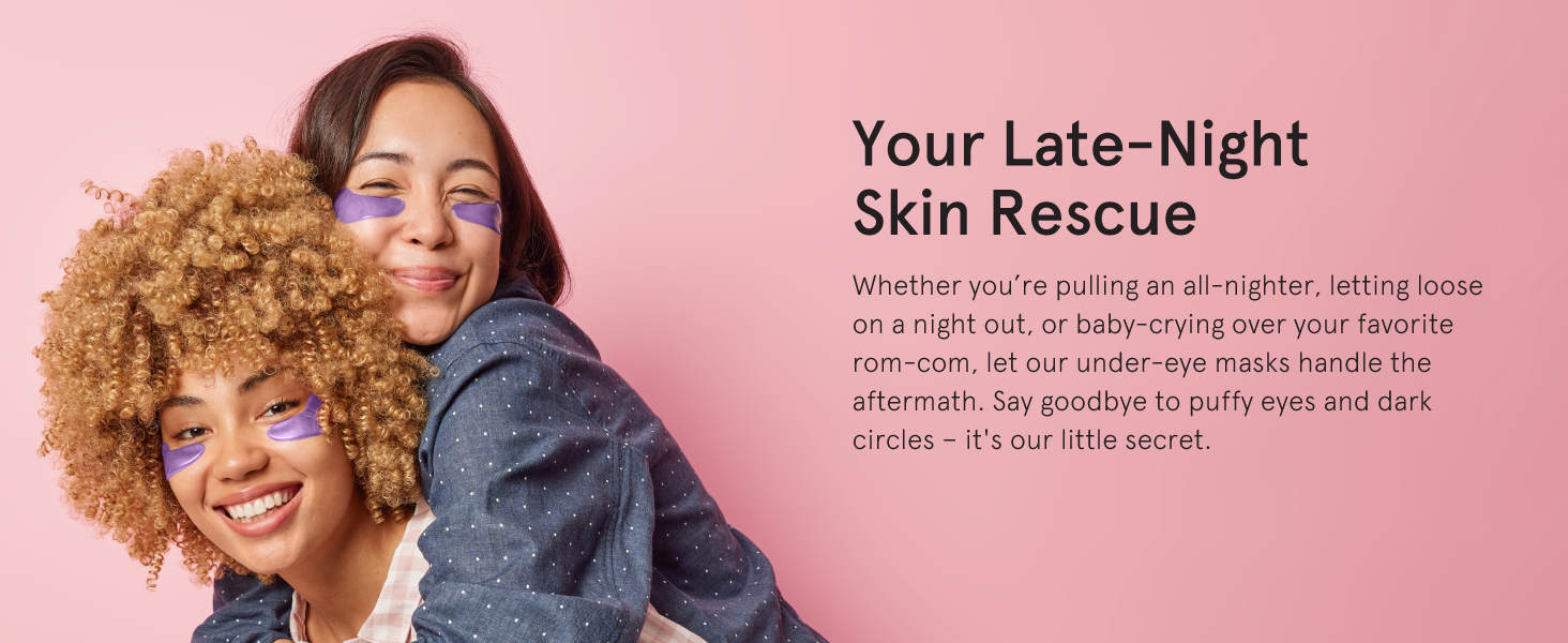 Our fun and colorful under eye patches eye gel pads are vegan, cruelty free and paraben free