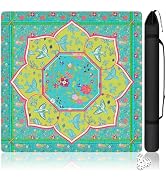 Mahjong Mat with Carrying Bag and 3 Dice, 31.5" X 31.5" Noise Reduction Mahjong Table Cover, Non ...
