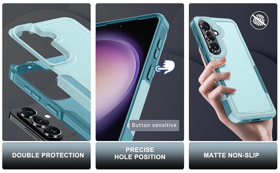 galaxy57 case with screen protector mint green