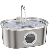 PawsPik SS-01 Stainless Steel Faucet-Design Cat Fountain 108.2 oz.