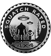 Squatch Aliens Bigfoot 3D Metal Car Badge & Emblem - Round Decals Compatible with Jeep Wrangler, ...