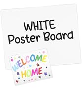 Hygloss White Poster Board 22x28 Inch, 25-Pack - Blank Cardstock for School Supplies, Projects, S...