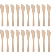 DOITOOL 20Pcs Wooden Butter Knife, 5.9 Inch Jelly Cheese Spreaders Bread Sandwich Jam Spreaders M...