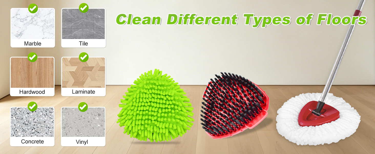 Spin Mop Replace Heads Compatible with O-Cedar EasyWring 1 Tank Spin Mop System