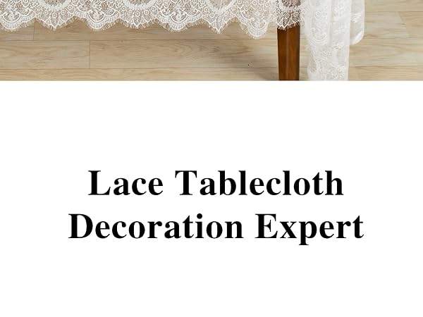 WHITE LACE TABLECLOTH
