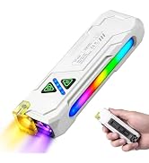 Ciwuzxs EDC Rechargeable Flat Flashlight 1000 Lumens White LED/UV/RGB Ambient Signaling Flashligh...
