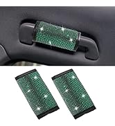 AOCISKA Bling Bling Auto Safety Door Handle Cover,Crystal Diamond Pull Gloves Pads,Rhinestone Lea...