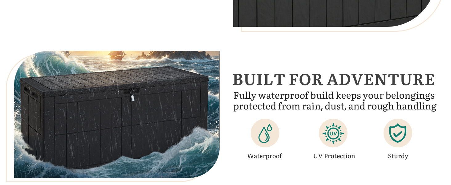 134 gallon outdoor storage box