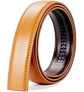 TECKE Men's Leather Belt Replacement Strap 1 3/8" Wide Fit 40mm Buckle