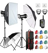Godox 800Ws 2Packs SK400II 2.4G Studio Strobe Flash Light Kit,GN65 5600K Monolight Bowens Mount F...