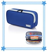 Pencil Case,Vaschy Large Capacity Pen Holder Pouch with Double Zippers Multi Compartments Easy Or...