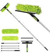 Lemosyu Professional 67" Window Squeegee, 3-in-1 Rotatable Squeegee for Window Cleaning with Exte...