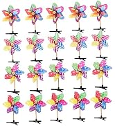 Angoily Mini Pinwheel Hair Clips 24Pcs Colorful Windmill Snap Barrettes for Kids Cartoon Metal Ha...