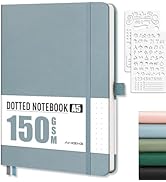 AHGXG Bullet Dotted Journal - 150 GSM Dot Grid Notebook Journal, Thick Acid-Free Paper, A5 Dotted...