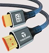 Thsucords 8K 4K HDMI Cables 1.6FT, High Speed Braided HDMI to HDMI 2.1 Cord Supports 8K@60Hz,4K@1...