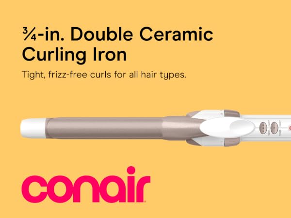 ¾-in. Double Ceramic Curling Iron