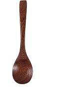 Natural Wooden Spoon for Eating Mixing Stirring, Kitchen Cooking Utensil Tool Soup Teaspoon Wood ...