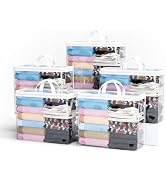 Hopack Clear Zippered Storage Bags for Clothes, 22L Closet Organizers Bag, and Blanket Storage Ba...
