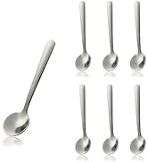 6 Pack 3.5 Inches Mini Spoons Small Coffee Teaspoon Medicine Spices Powder Spoon for Tea Espresso...