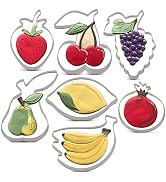 LILIAO Fruit Cookie Cutter Set - 7 Piece - Strawberry, Pear, Lemon, Grape, Pomegranate, Cherry an...