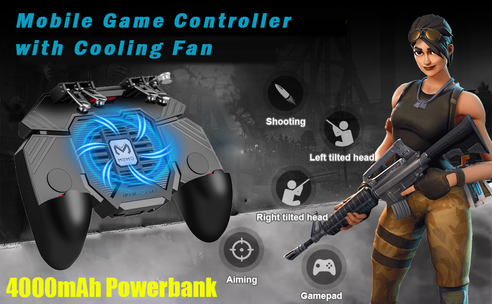 AK77 PUBG Mobile Controller with 4000mAh Power Bank