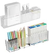 MAKIOTEKO 2 Pack Wall Mount Organizer, PET Adhesive Cabinet Door Organizer Storage Bins Hanging O...