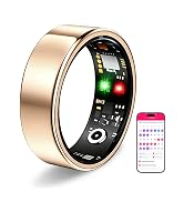 Smart Ring for Women Men, Health Tracking Ring No APP Fee (Rosegold,8) | 24/7 Fitness Tracker Hea...