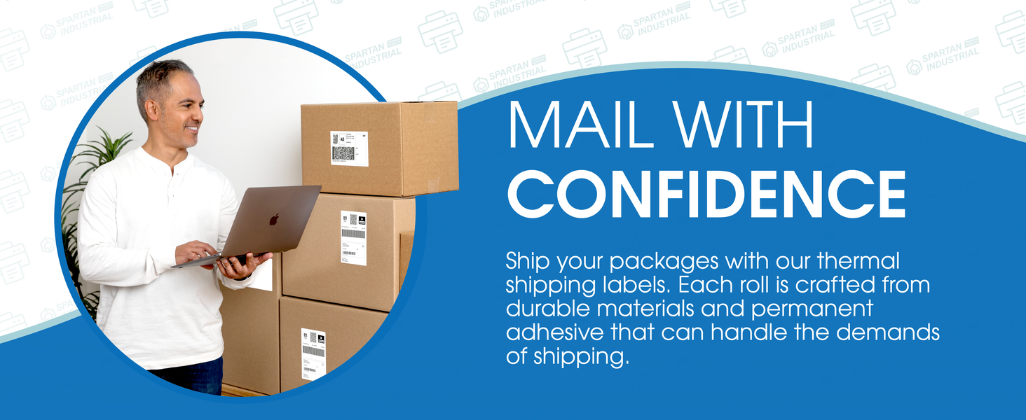 Mail With Confidence: Our thermal shipping labels are crafted with strong materials and adhesive