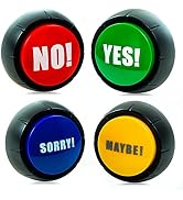 Yes No Button & Maybe Sorry Button, Answer Buzzers Set of 4 Buzzers for Game Show, Sound Button, ...